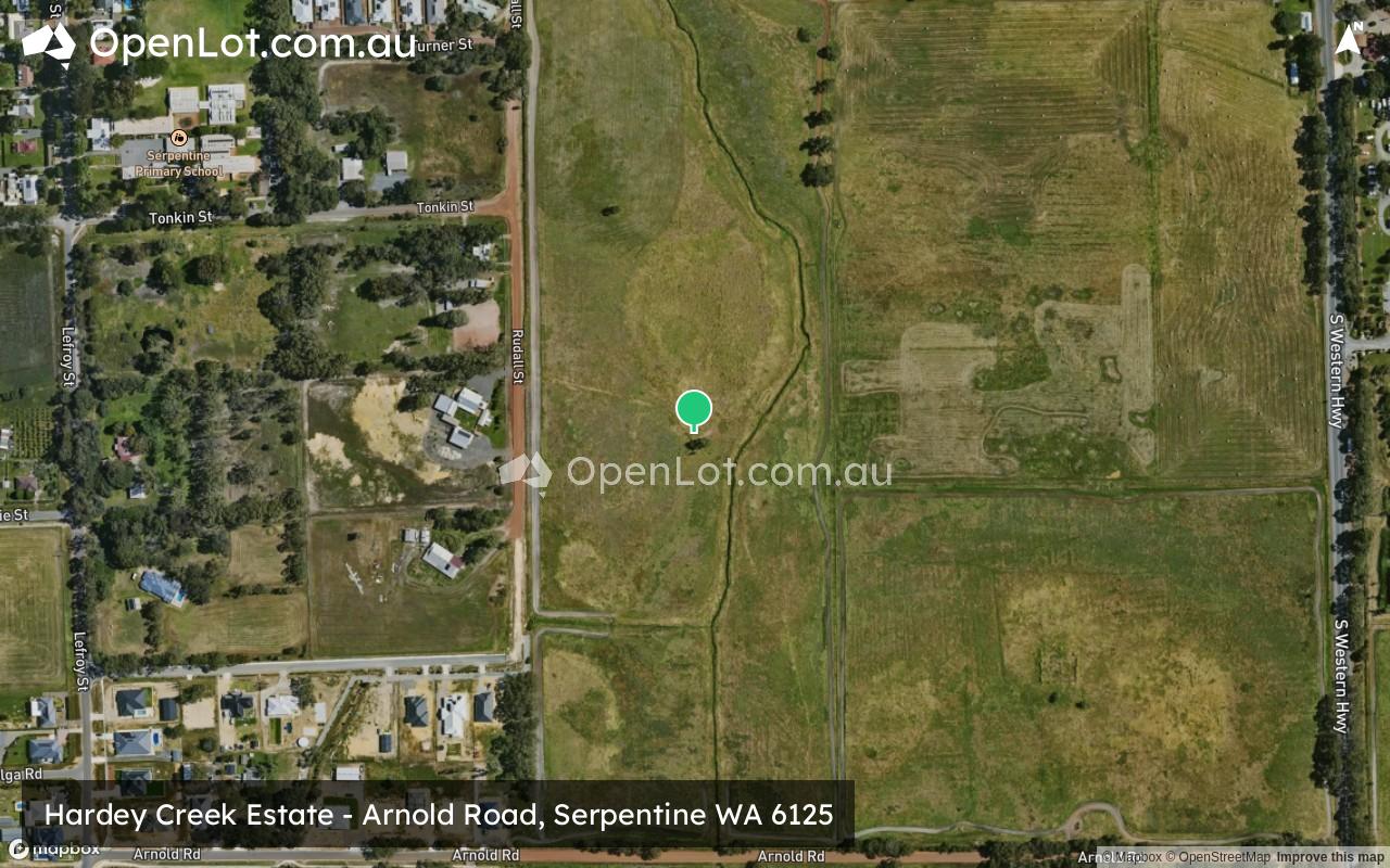 Satellite image for Hardey Creek Estate - Arnold Road, Serpentine WA 6125