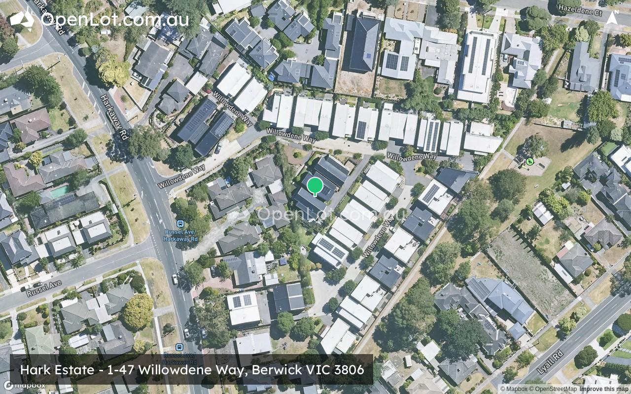Satellite image for Hark Estate - 1-47 Willowdene Way, Berwick VIC 3806