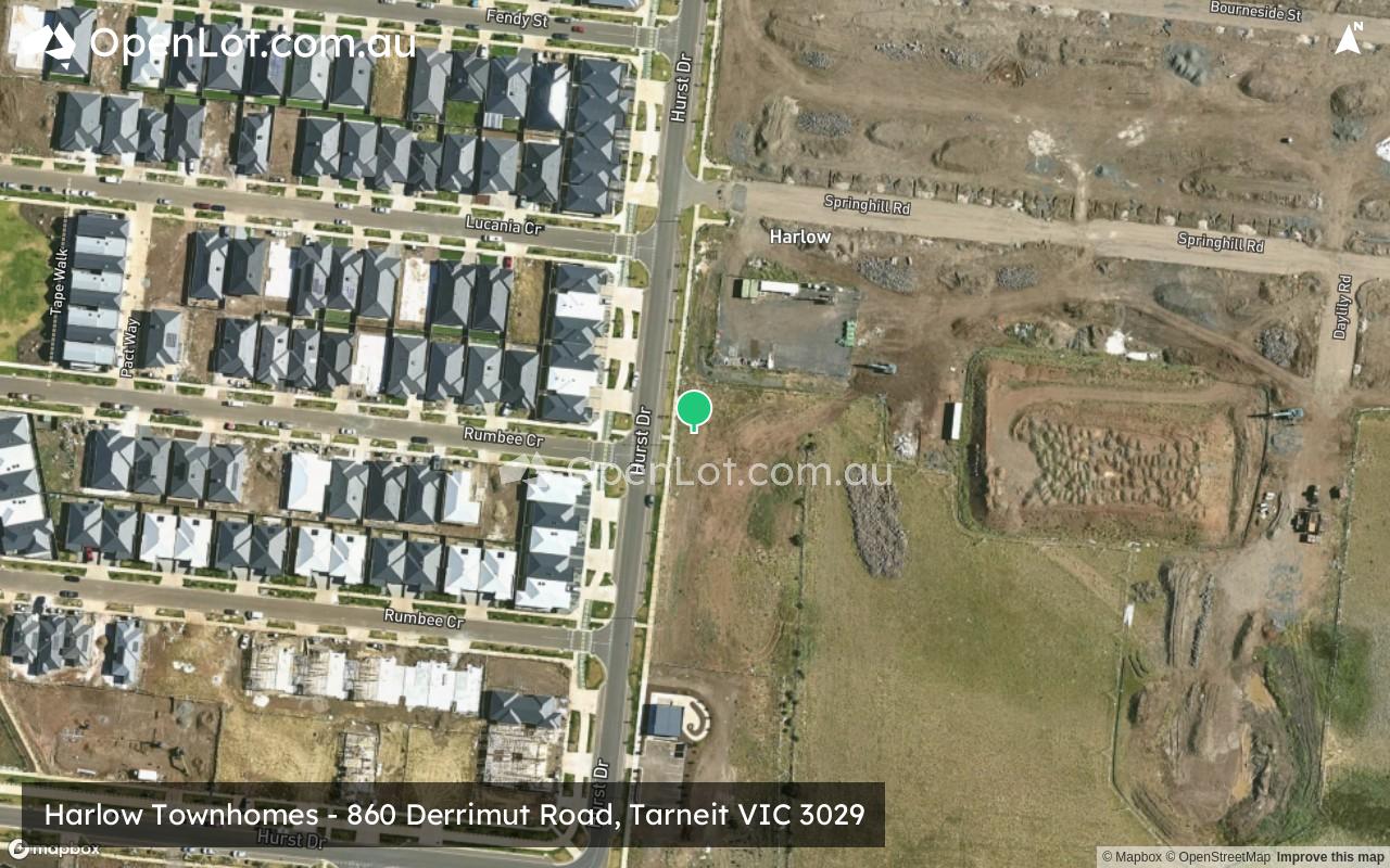 Satellite image for Harlow Townhomes - 860 Derrimut Road, Tarneit VIC 3029