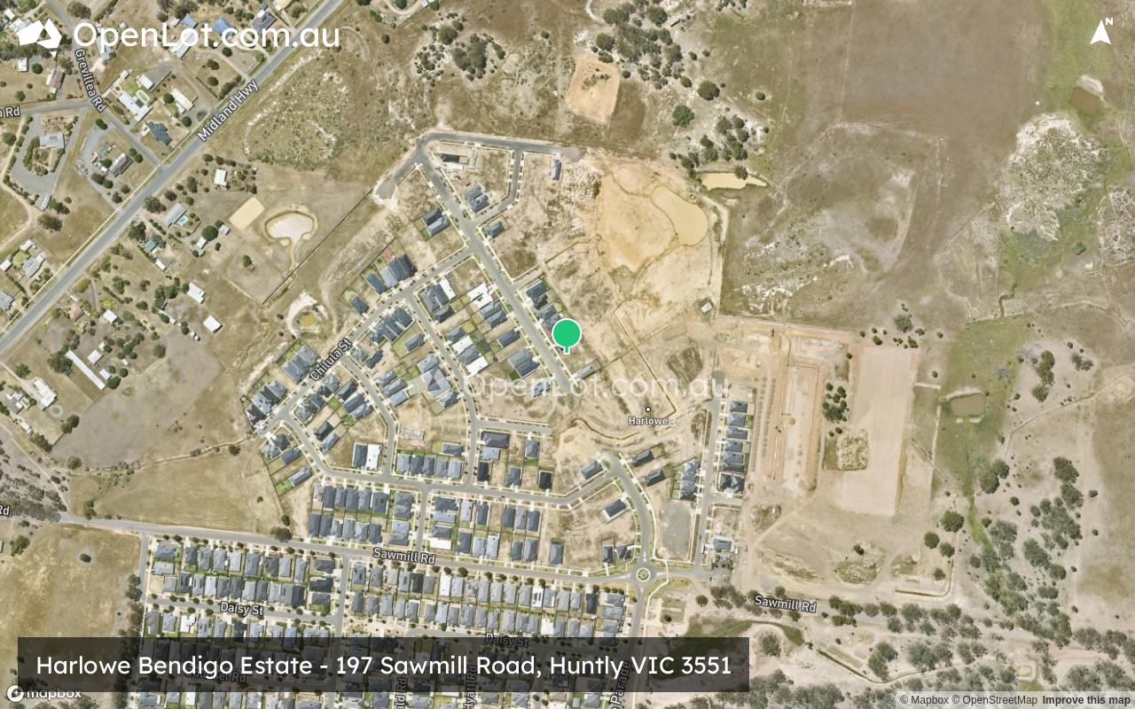 Satellite image for Harlowe Bendigo Estate - 197 Sawmill Road, Huntly VIC 3551