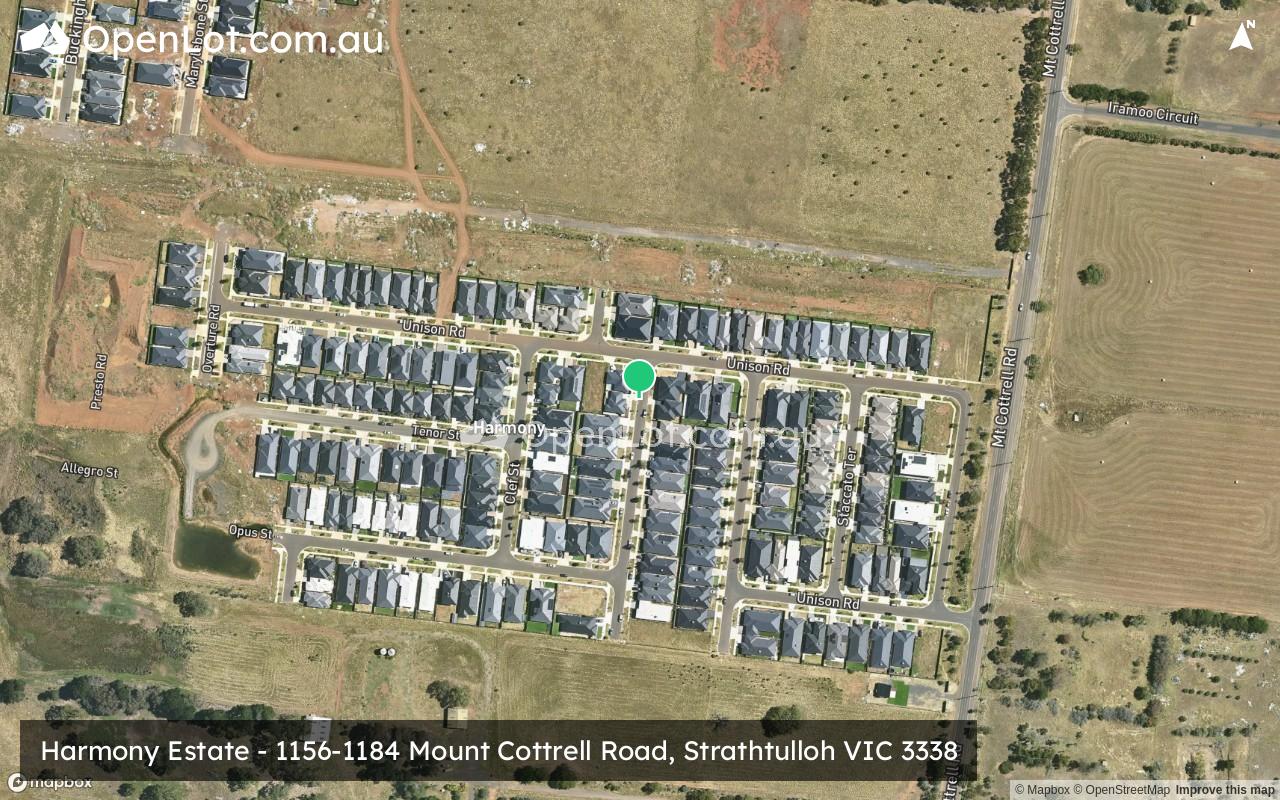 Satellite image for Harmony Estate - 1156-1184 Mount Cottrell Road, Strathtulloh VIC 3338