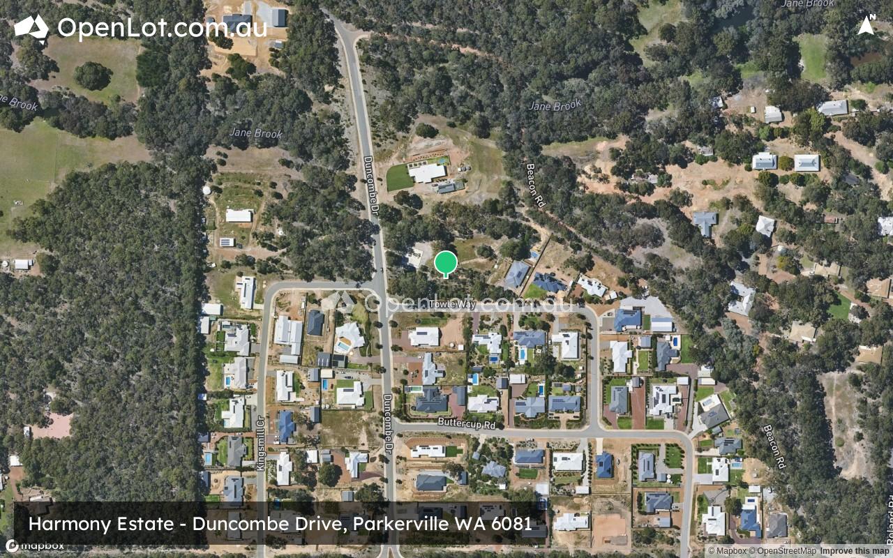 Satellite image for Harmony Estate - Duncombe Drive, Parkerville WA 6081