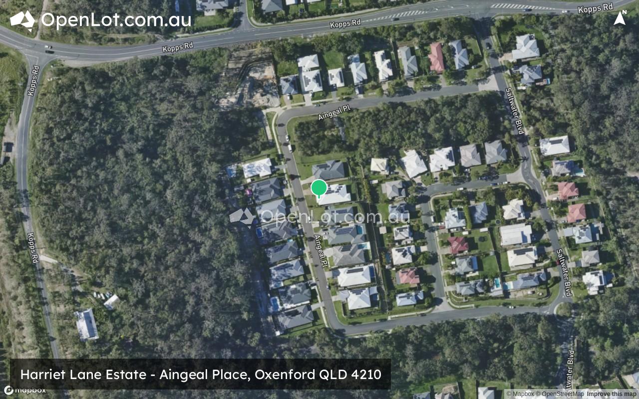 Satellite image for Harriet Lane Estate - Aingeal Place, Oxenford QLD 4210