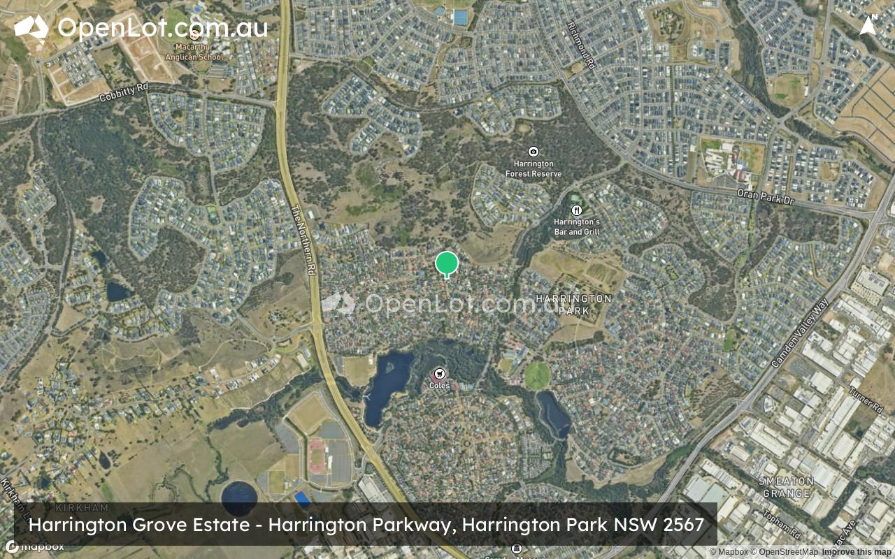 Satellite image for Harrington Grove Estate - Harrington Parkway, Harrington Park NSW 2567