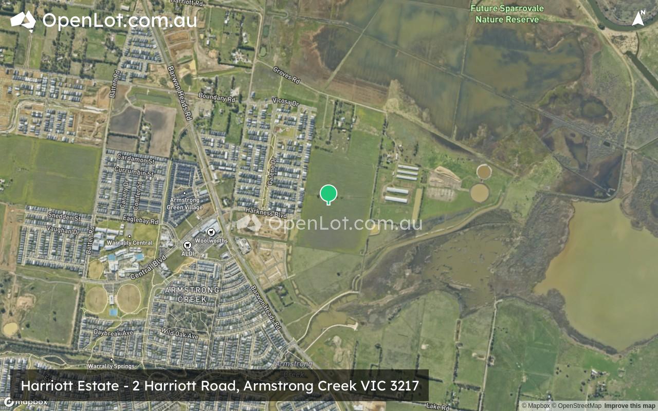 Satellite image for Harriott Estate - 2 Harriott Road, Armstrong Creek VIC 3217