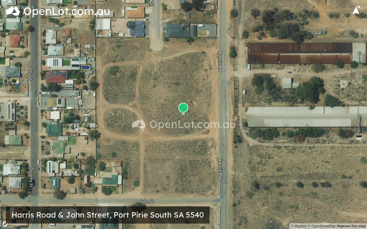 Satellite image for Harris Road & John Street, Port Pirie South SA 5540