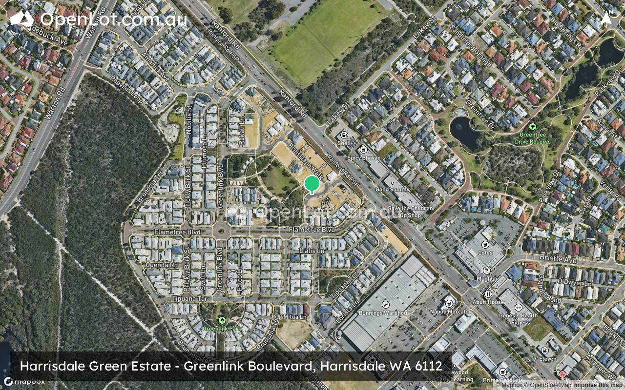 Satellite image for Harrisdale Green Estate - Greenlink Boulevard, Harrisdale WA 6112