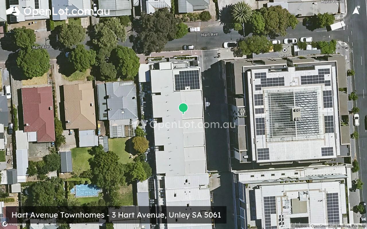 Satellite image for Hart Avenue Townhomes - 3 Hart Avenue, Unley SA 5061