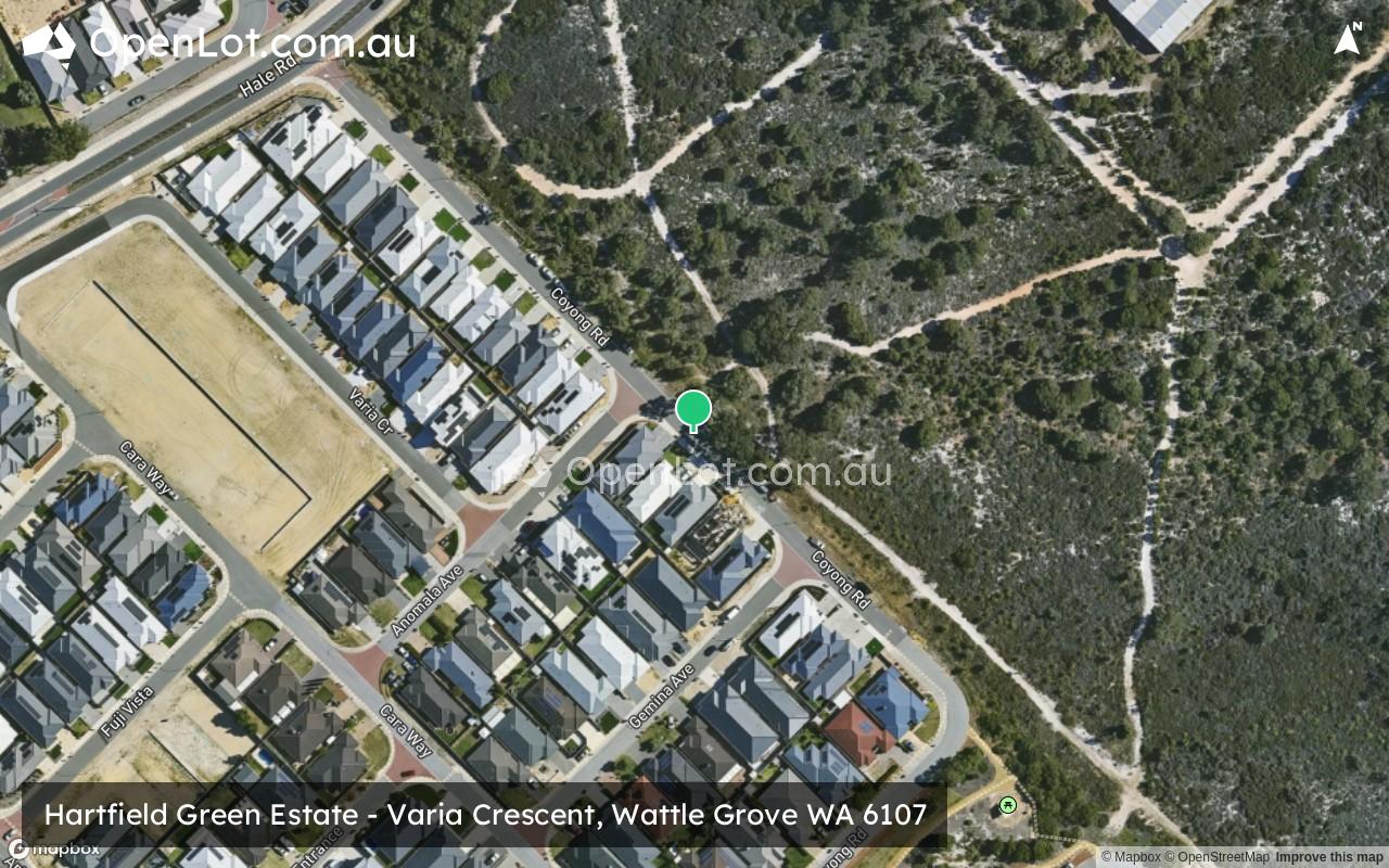 Satellite image for Hartfield Green Estate - Varia Crescent, Wattle Grove WA 6107