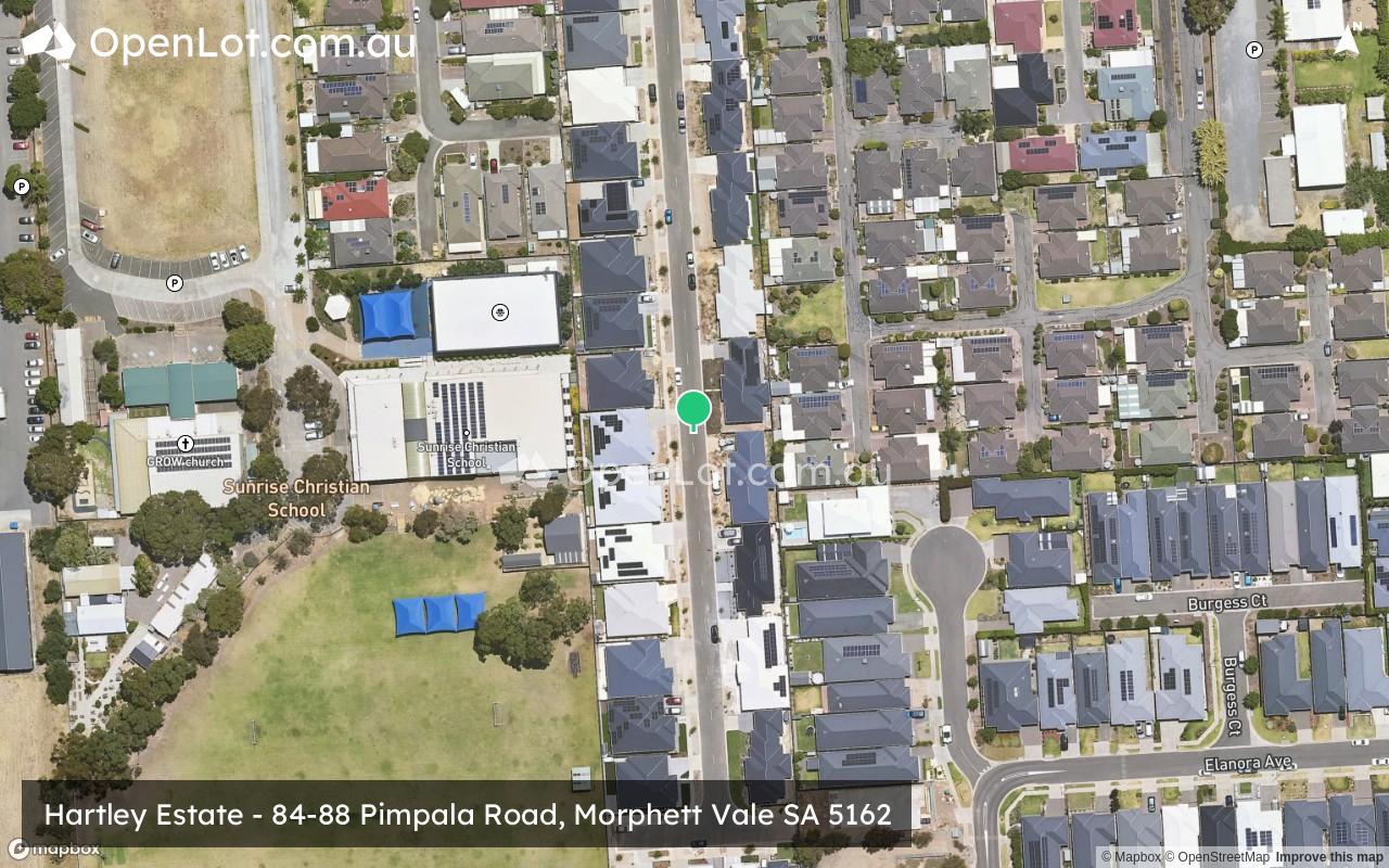 Satellite image for Hartley Estate - 84-88 Pimpala Road, Morphett Vale SA 5162