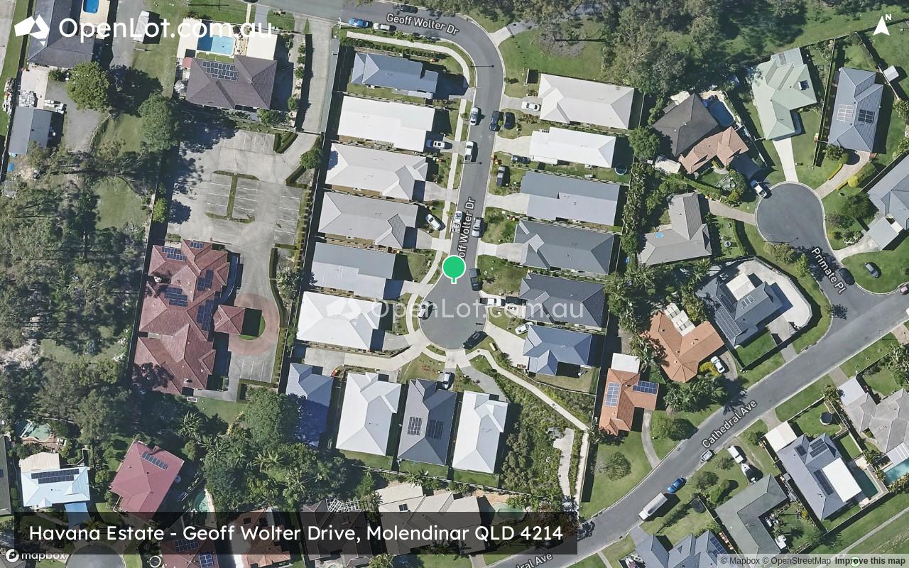 Satellite image for Havana Estate - Geoff Wolter Drive, Molendinar QLD 4214