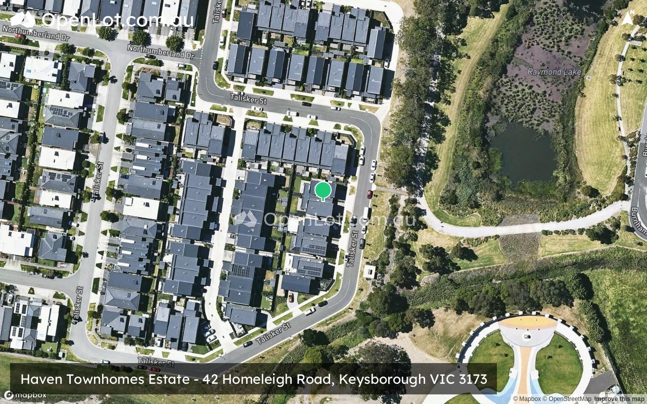 Satellite image for Haven Townhomes Estate - 42 Homeleigh Road, Keysborough VIC 3173