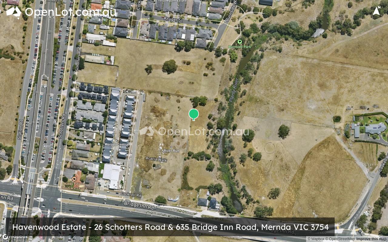 Satellite image for Havenwood Estate - 26 Schotters Road & 635 Bridge Inn Road, Mernda VIC 3754