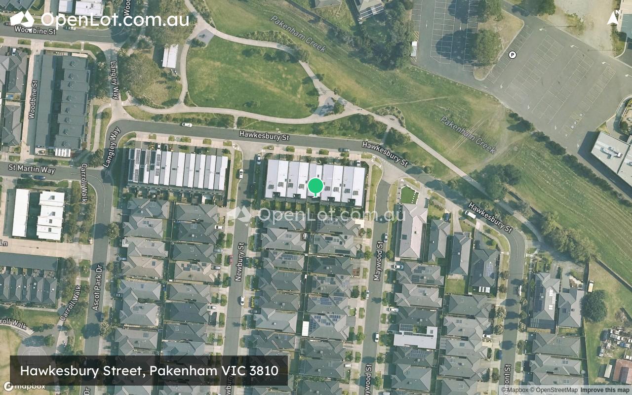 Satellite image for Hawkesbury Street, Pakenham VIC 3810