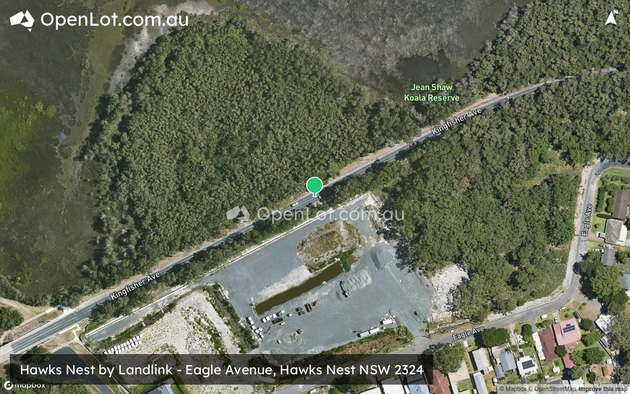 Satellite image for Eagle Avenue, Hawks Nest NSW 2324