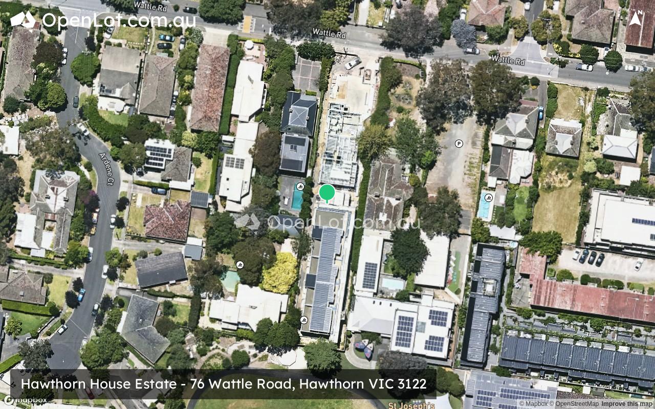 Satellite image for Hawthorn House Estate - 76 Wattle Road, Hawthorn VIC 3122