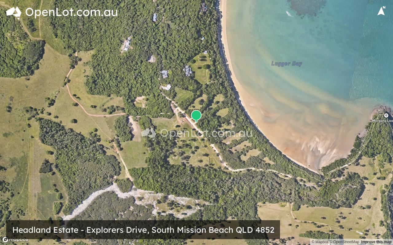 Satellite image for Headland Estate - Explorers Drive, South Mission Beach QLD 4852