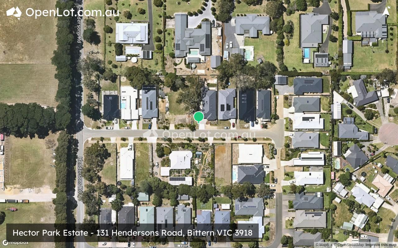 Satellite image for Hector Park Estate - 131 Hendersons Road, Bittern VIC 3918