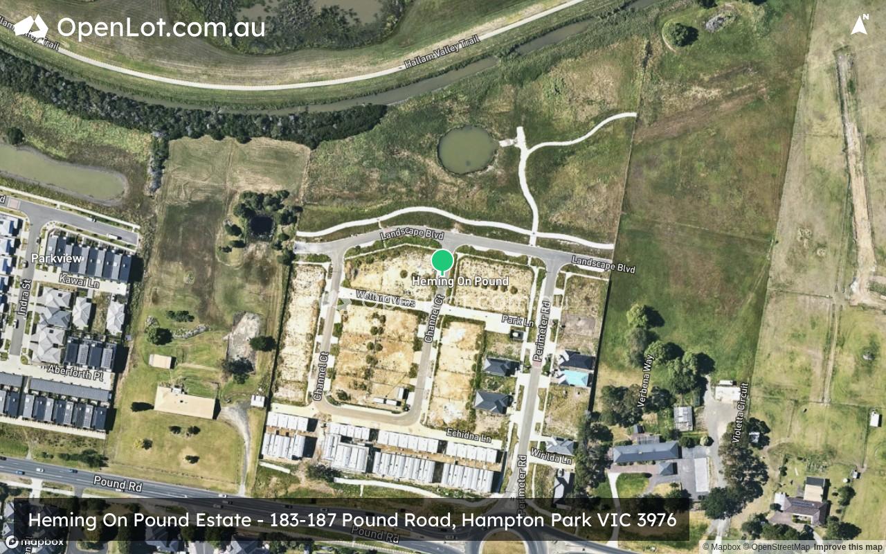 Satellite image for Heming On Pound Estate - 183-187 Pound Road, Hampton Park VIC 3976