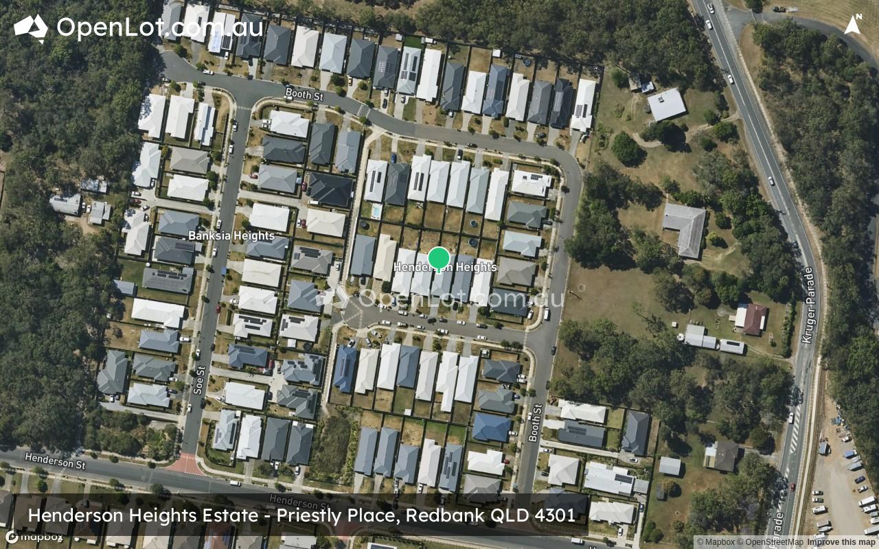 Satellite image for Henderson Heights Estate - Priestly Place, Redbank QLD 4301