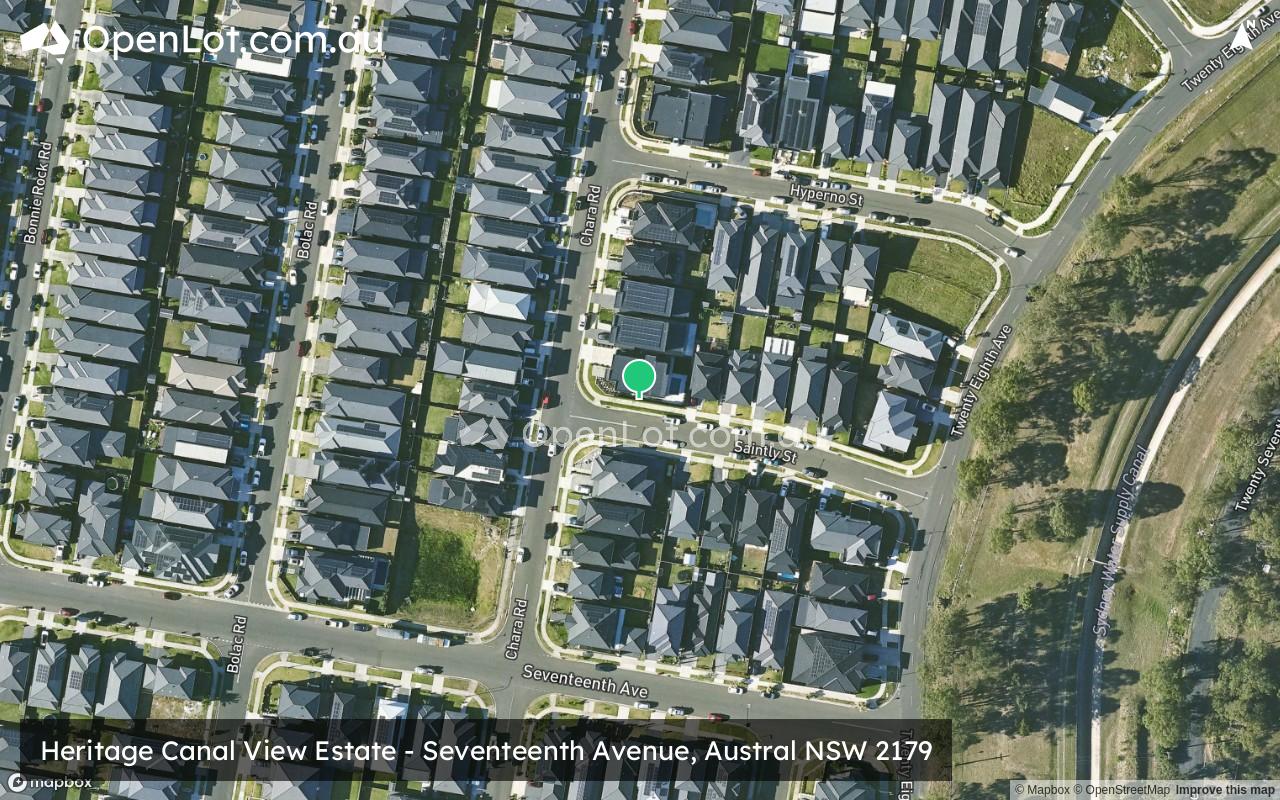 Satellite image for Heritage Canal View Estate - Seventeenth Avenue, Austral NSW 2179
