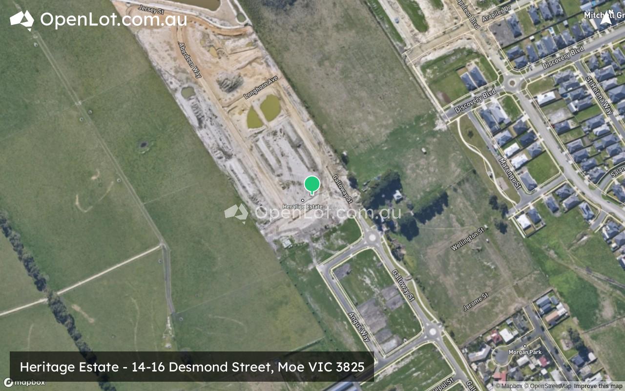 Satellite image for Heritage Estate - 14-16 Desmond Street, Moe VIC 3825
