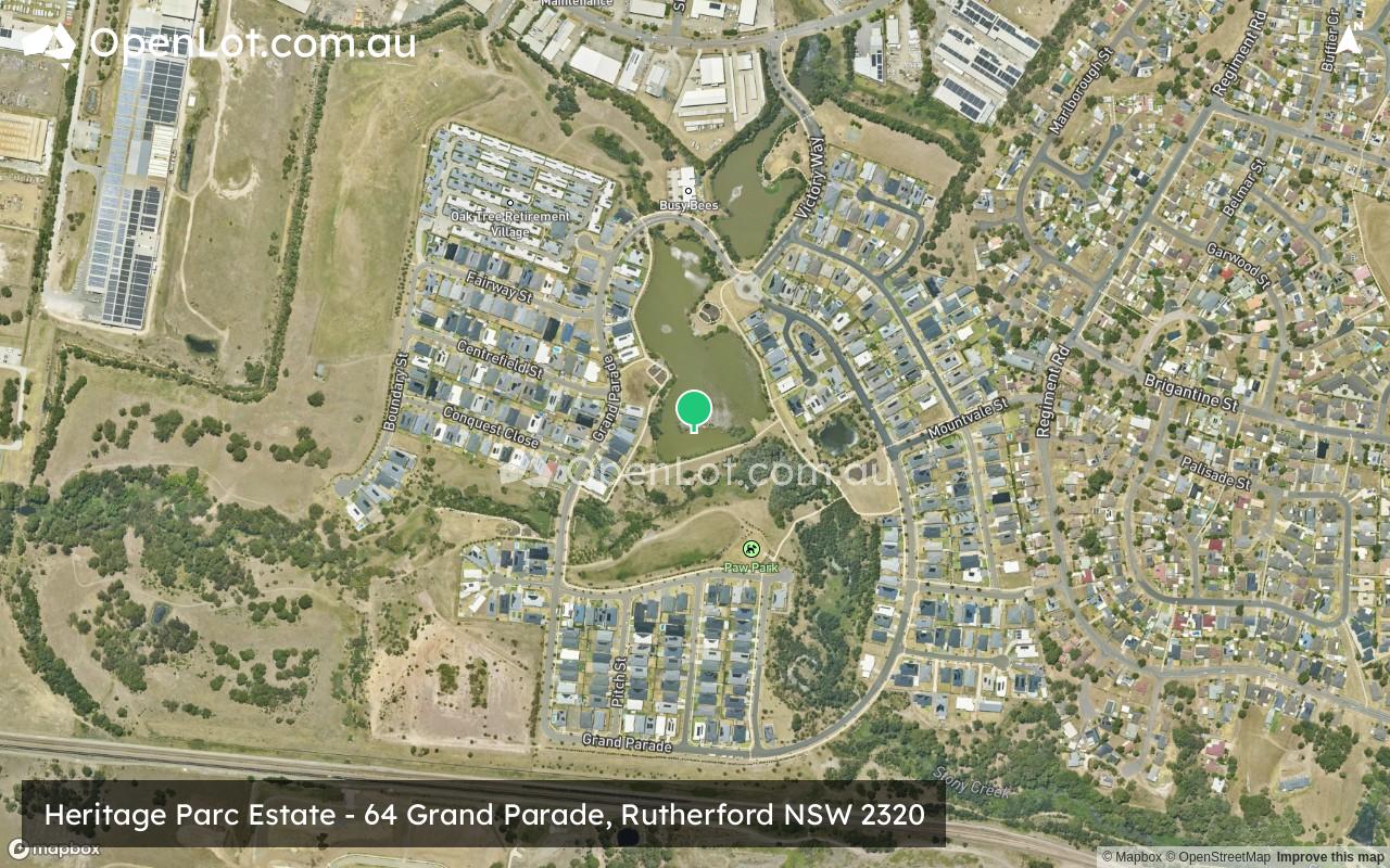 Satellite image for Heritage Parc Estate - 64 Grand Parade, Rutherford NSW 2320