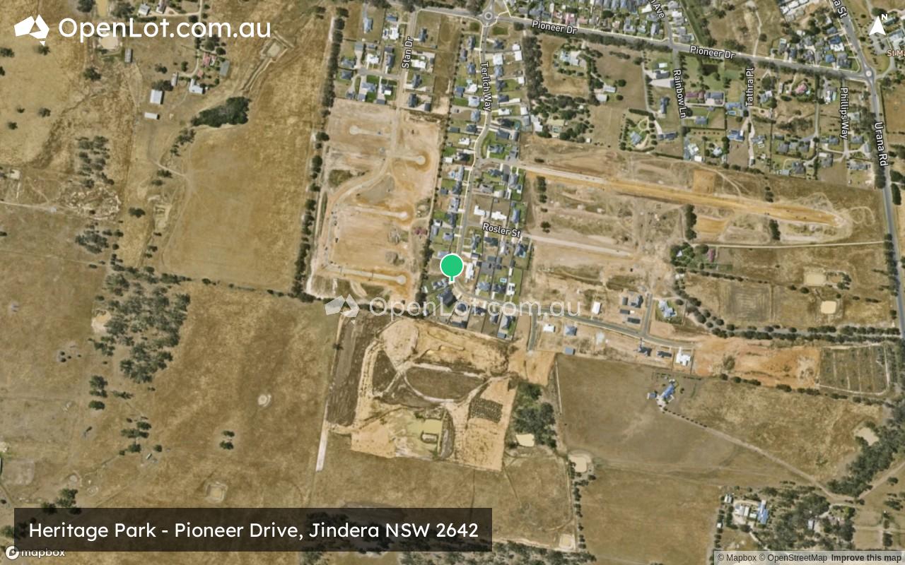 Satellite image for Heritage Park - Pioneer Drive, Jindera NSW 2642