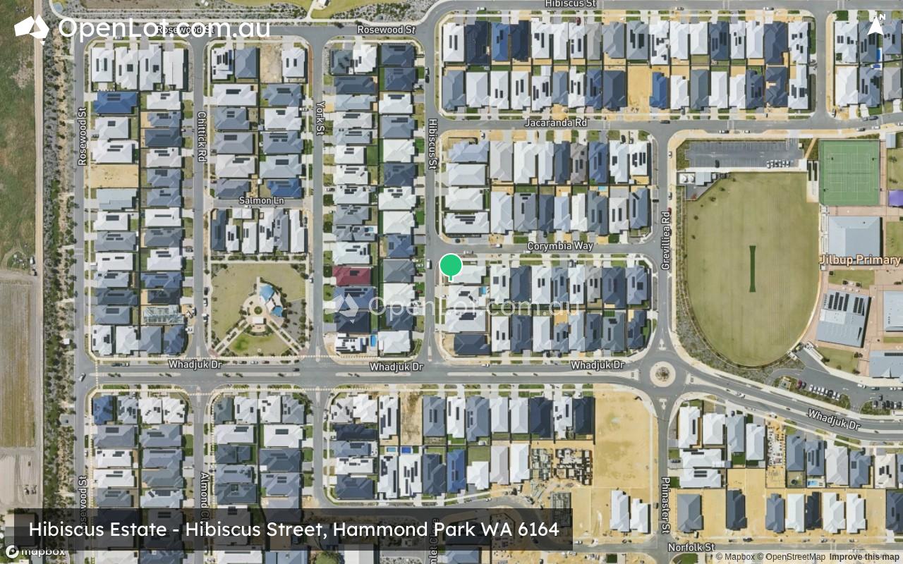 Satellite image for Hibiscus Estate - Hibiscus Street, Hammond Park WA 6164