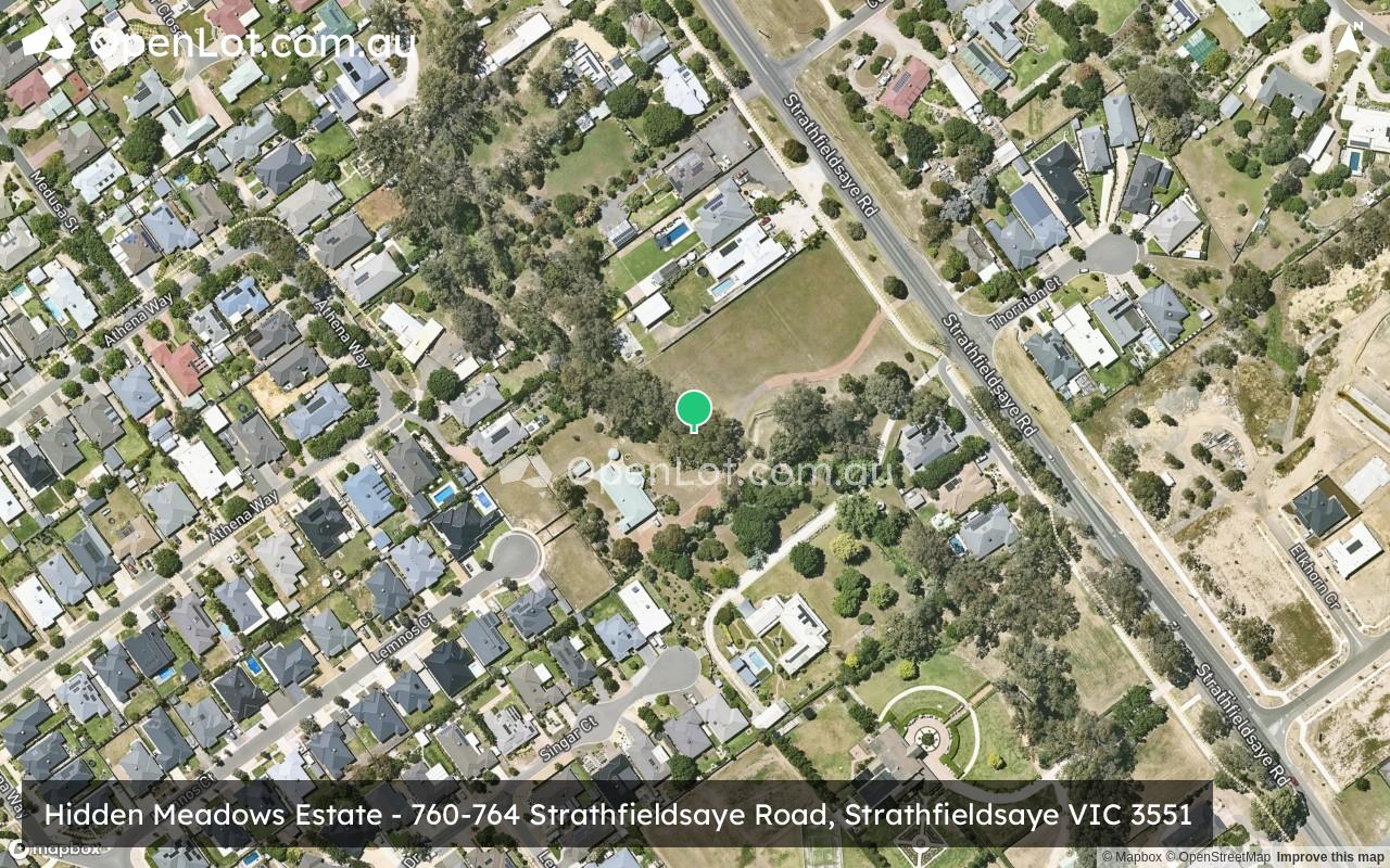 Satellite image for Hidden Meadows Estate - 760-764 Strathfieldsaye Road, Strathfieldsaye VIC 3551