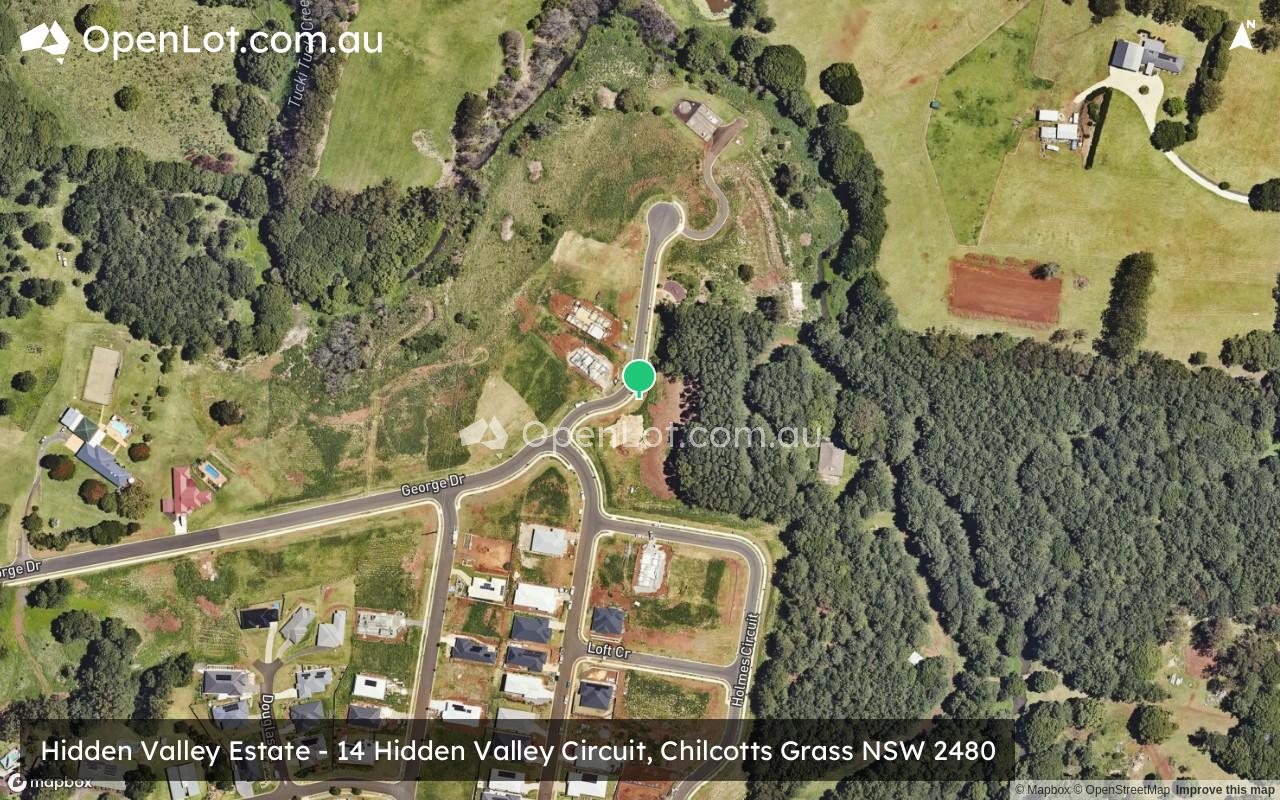 Satellite image for Hidden Valley Estate - 14 Hidden Valley Circuit, Chilcotts Grass NSW 2480