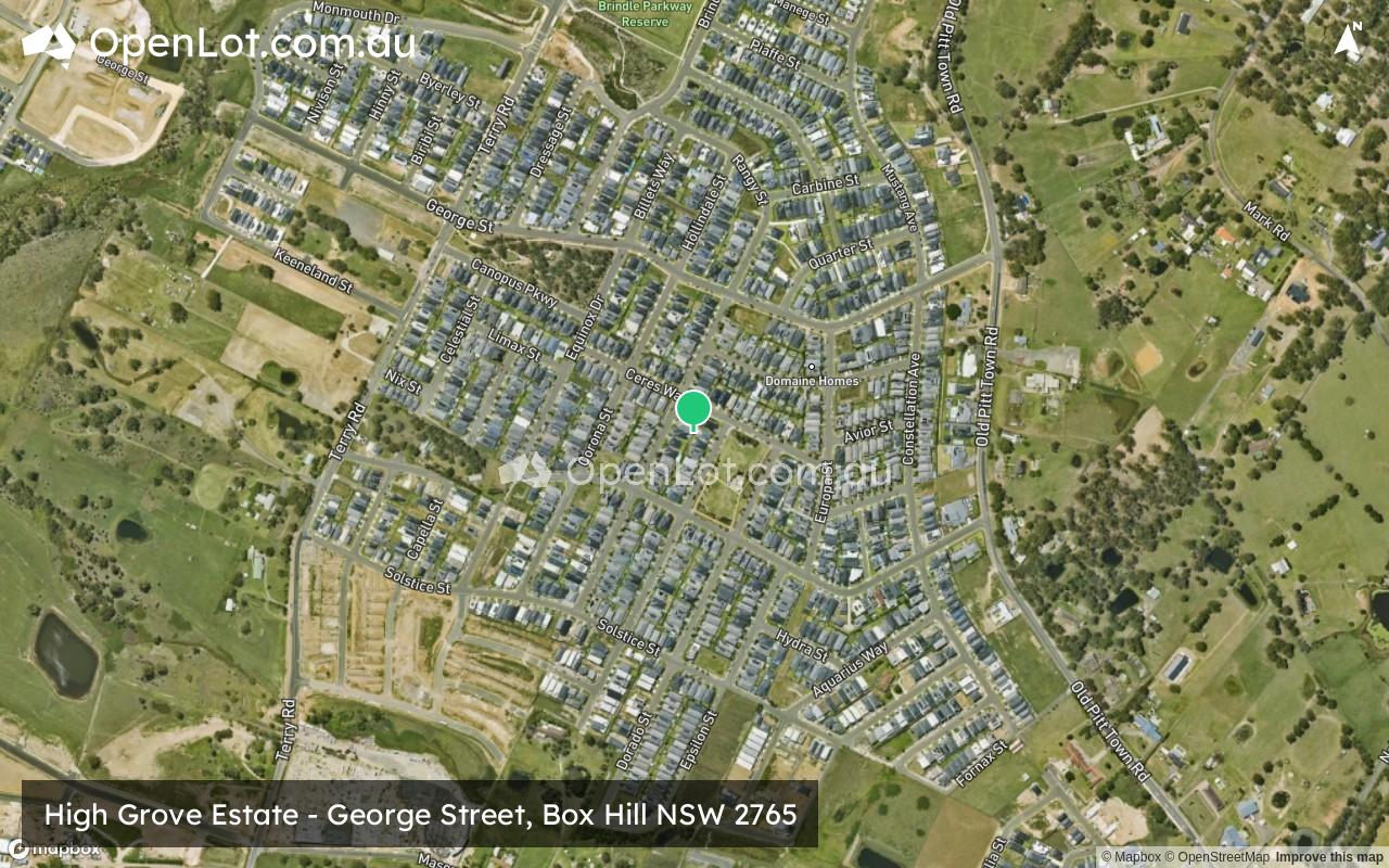 Satellite image for High Grove Estate - George Street, Box Hill NSW 2765