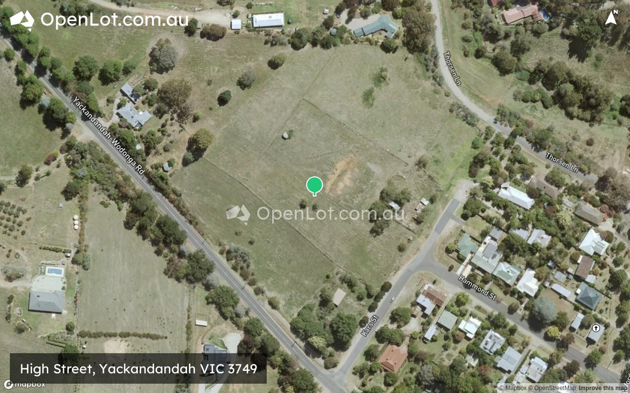 Satellite image for High Street, Yackandandah VIC 3749
