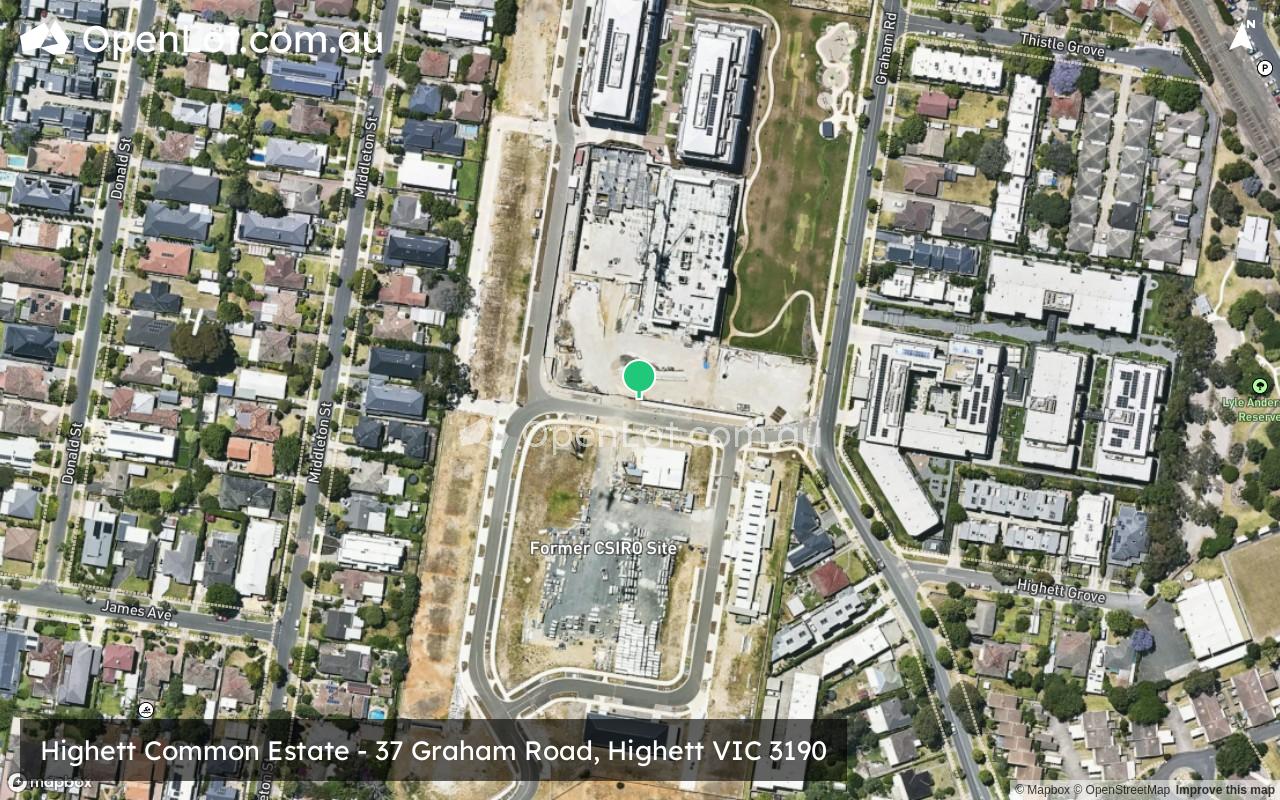 Satellite image for Highett Common Estate - 37 Graham Road, Highett VIC 3190