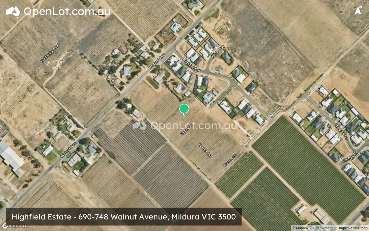 Satellite image for Highfield Estate - 690-748 Walnut Avenue, Mildura VIC 3500
