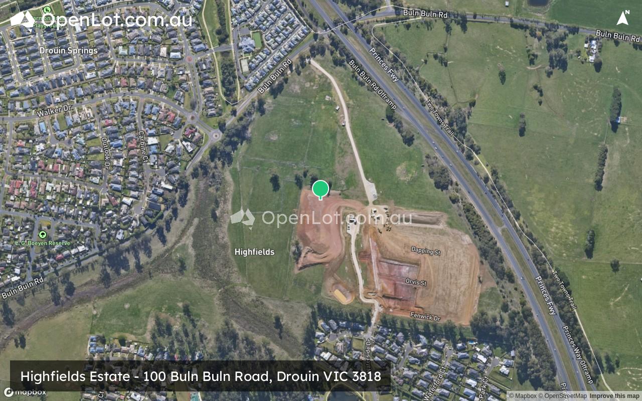Satellite image for Highfields Estate - 100 Buln Buln Road, Drouin VIC 3818