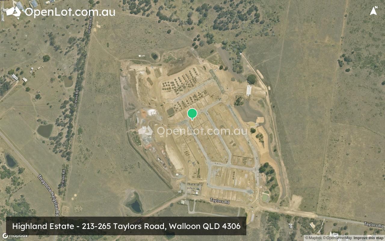 Satellite image for Highland Estate - 213-265 Taylors Road, Walloon QLD 4306