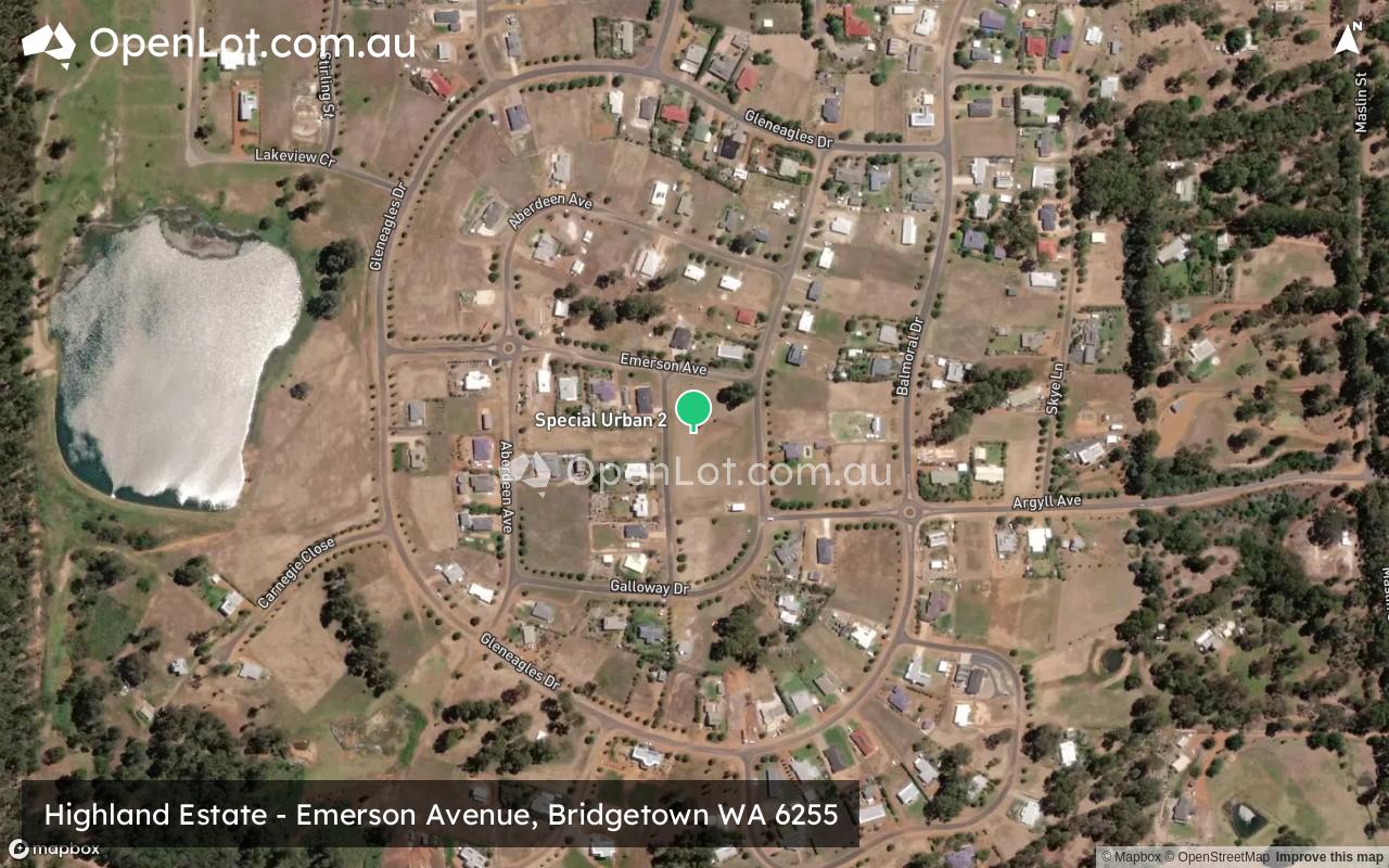 Satellite image for Highland Estate - Emerson Avenue, Bridgetown WA 6255
