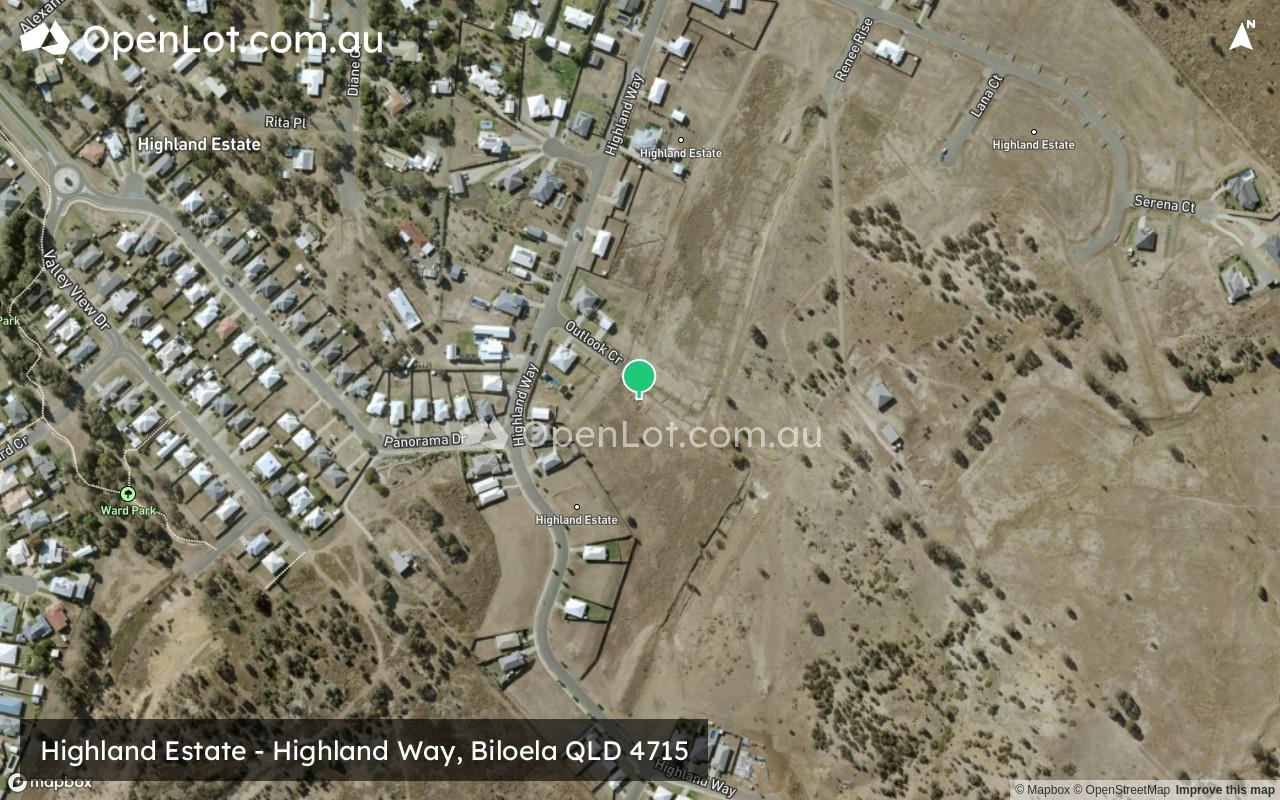 Satellite image for Highland Estate - Highland Way, Biloela QLD 4715