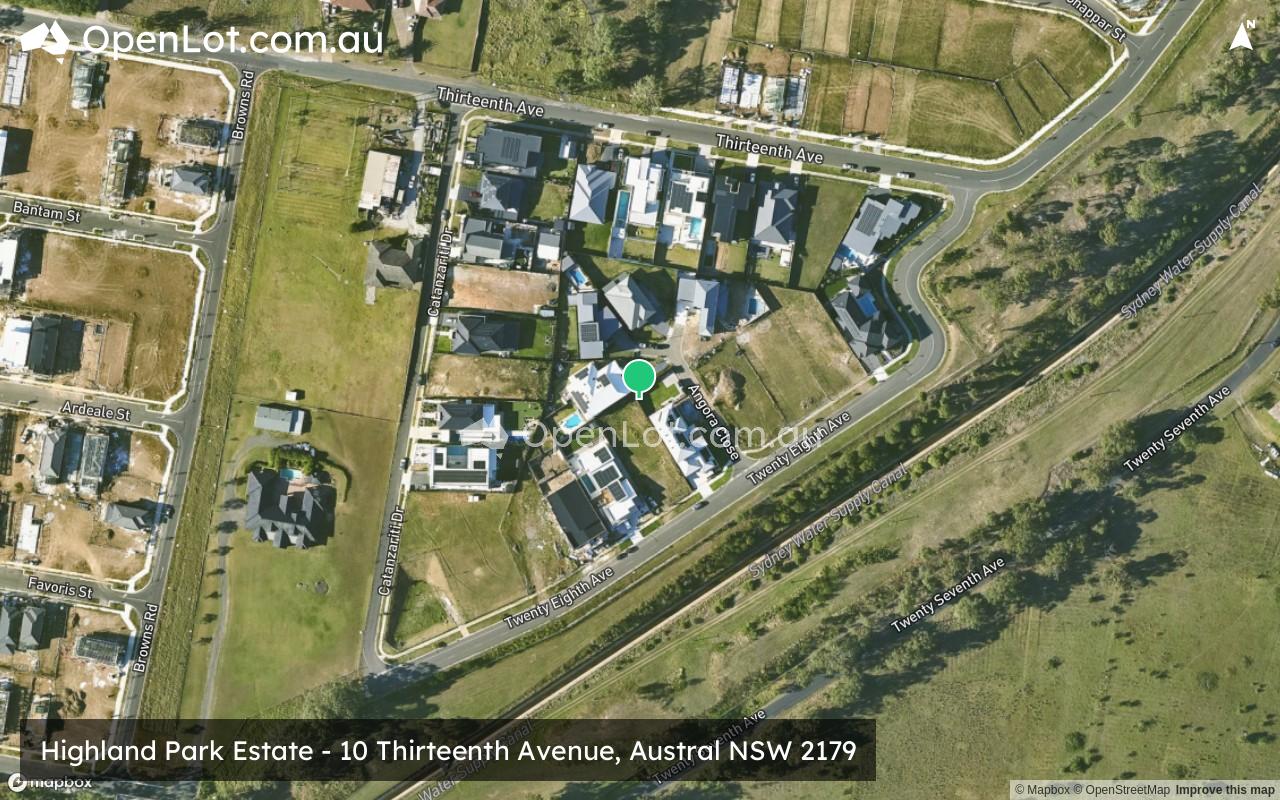 Satellite image for Highland Park Estate - 10 Thirteenth Avenue, Austral NSW 2179