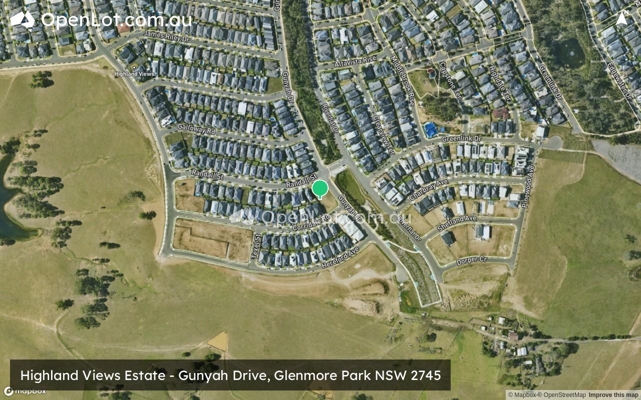 Satellite image for Highland Views Estate - Gunyah Drive, Glenmore Park NSW 2745