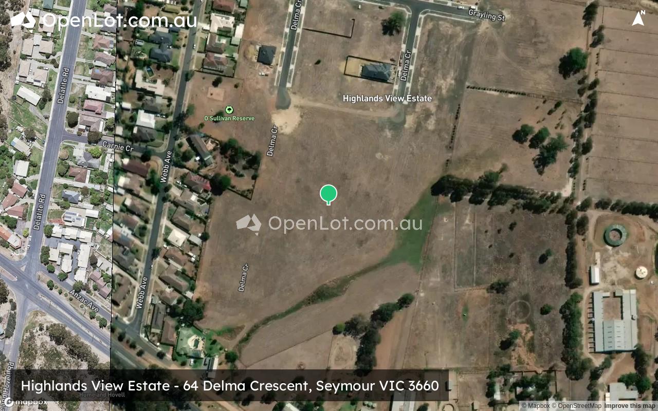 Satellite image for Highlands View Estate - 64 Delma Crescent, Seymour VIC 3660