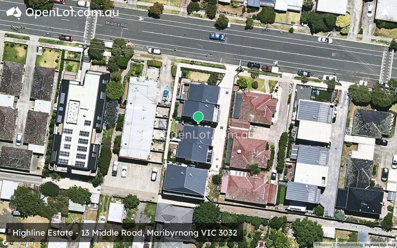 Satellite image for Highline Estate - 13 Middle Road, Maribyrnong VIC 3032