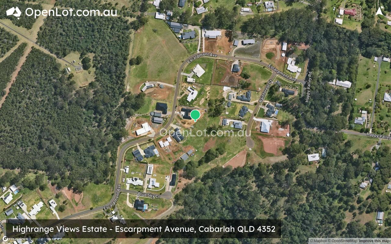 Satellite image for Highrange Views Estate - Escarpment Avenue, Cabarlah QLD 4352