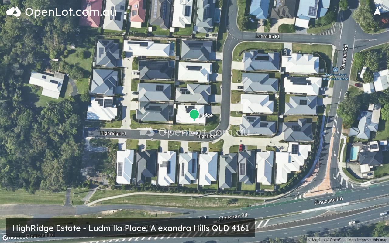 Satellite image for HighRidge Estate - Ludmilla Place, Alexandra Hills QLD 4161