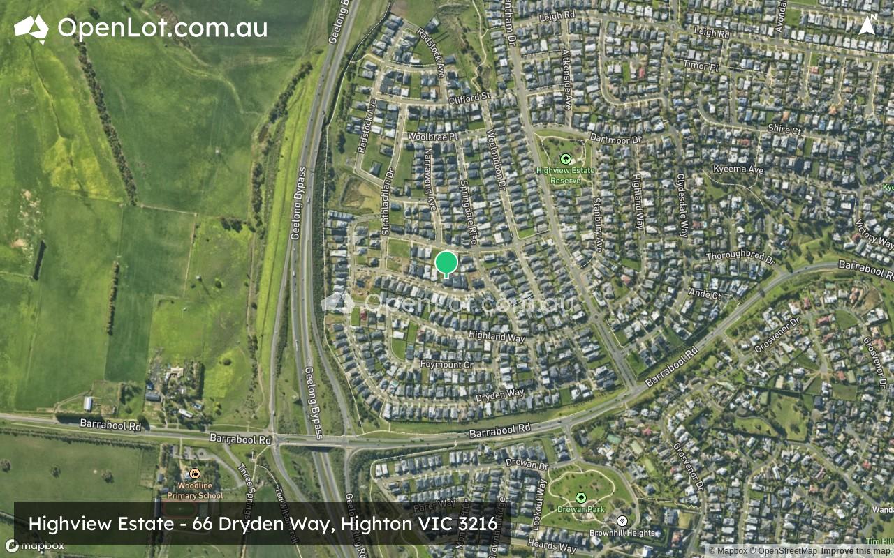 Satellite image for Highview Estate - 66 Dryden Way, Highton VIC 3216