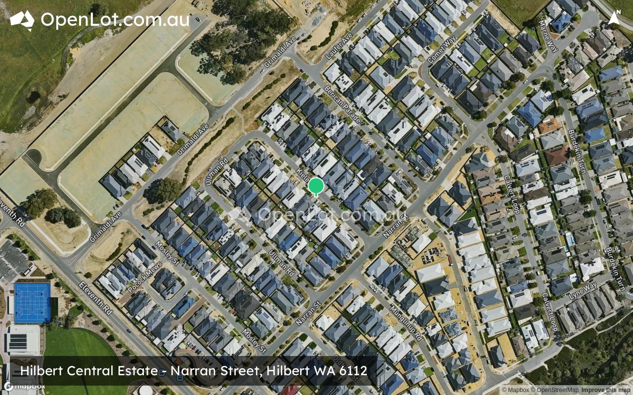 Satellite image for Hilbert Central Estate - Narran Street, Hilbert WA 6112