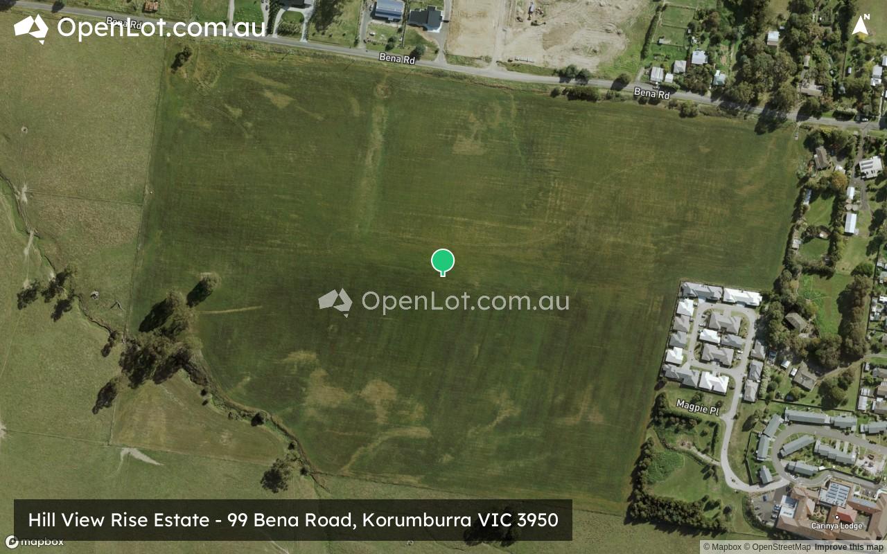 Satellite image for Hill View Rise Estate - 99 Bena Road, Korumburra VIC 3950