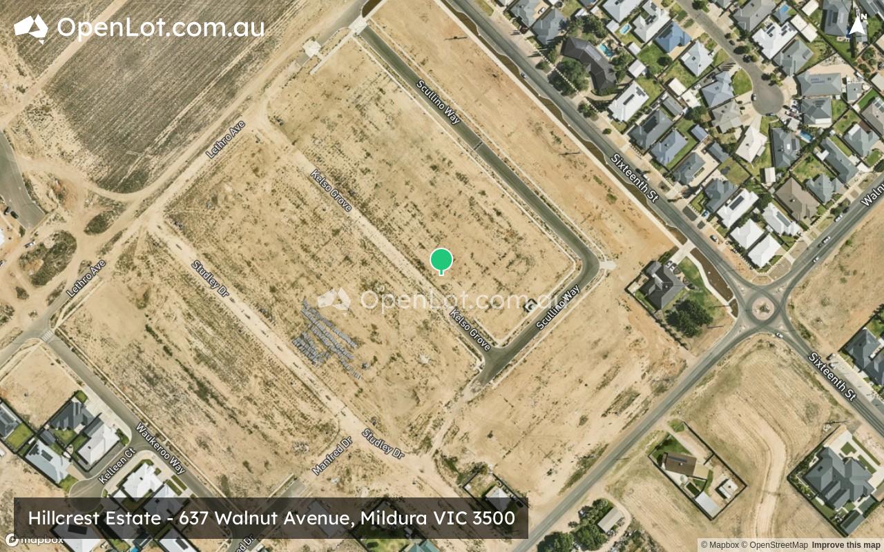 Satellite image for Hillcrest Estate - 637 Walnut Avenue, Mildura VIC 3500