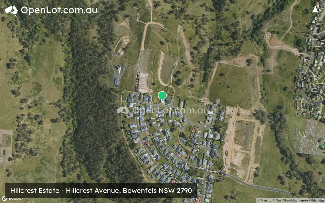 Satellite image for Hillcrest Estate - Hillcrest Avenue, Bowenfels NSW 2790